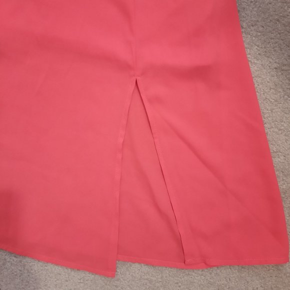 Coral sleeveless summer dress - Picture 3 of 5